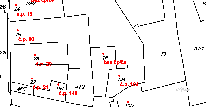 Líšťany 43121365 na parcele st. 16 v KÚ Líšťany u Cítolib, Katastrální mapa