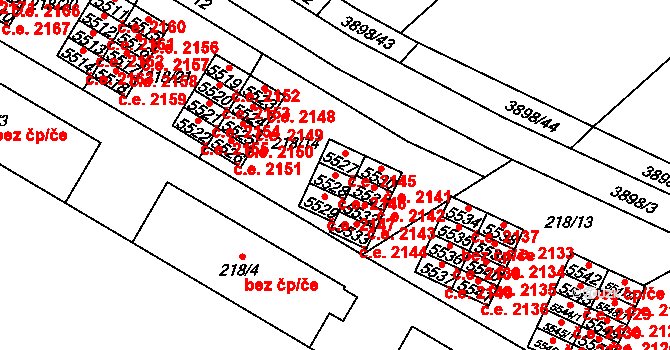 Řečkovice 2146, Brno na parcele st. 5528 v KÚ Řečkovice, Katastrální mapa