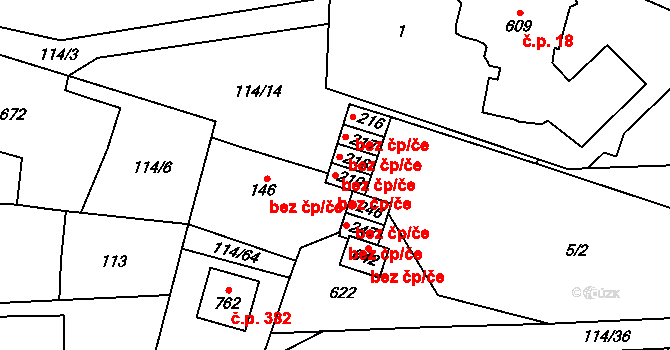 Pardubice 46732365 na parcele st. 219 v KÚ Trnová, Katastrální mapa