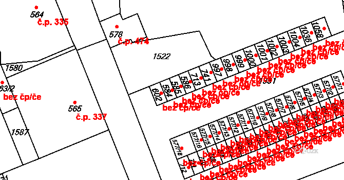 Žacléř 48618365 na parcele st. 584 v KÚ Žacléř, Katastrální mapa
