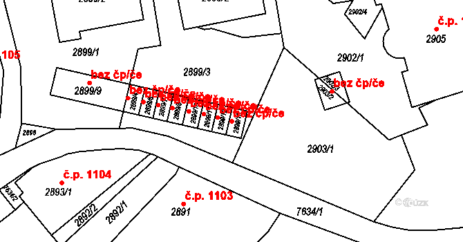 Frýdek-Místek 49868365 na parcele st. 2899/13 v KÚ Frýdek, Katastrální mapa