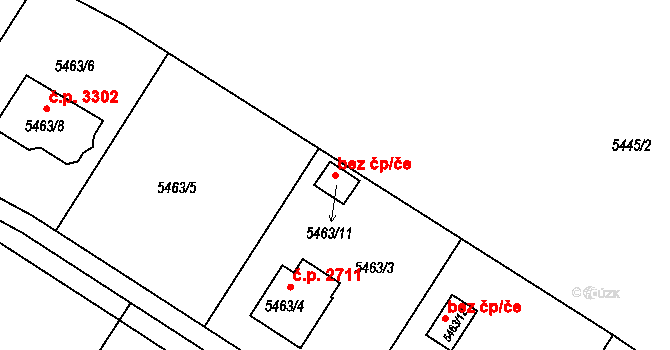 Frýdek-Místek 51933365 na parcele st. 5463/11 v KÚ Frýdek, Katastrální mapa