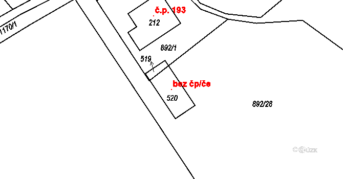 Hořátev 115526366 na parcele st. 520 v KÚ Hořátev, Katastrální mapa