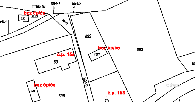 Hrabišín 116527366 na parcele st. 462 v KÚ Hrabišín, Katastrální mapa