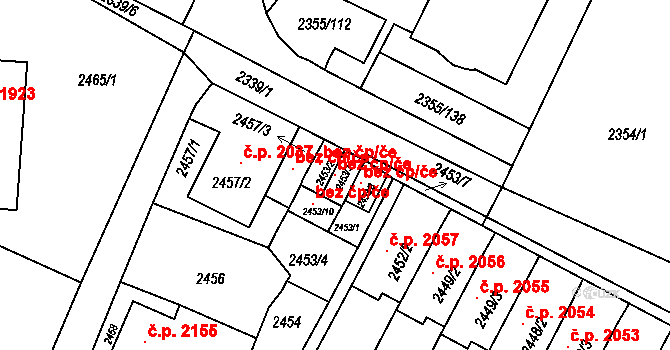 Litoměřice 120096366 na parcele st. 2453/3 v KÚ Litoměřice, Katastrální mapa