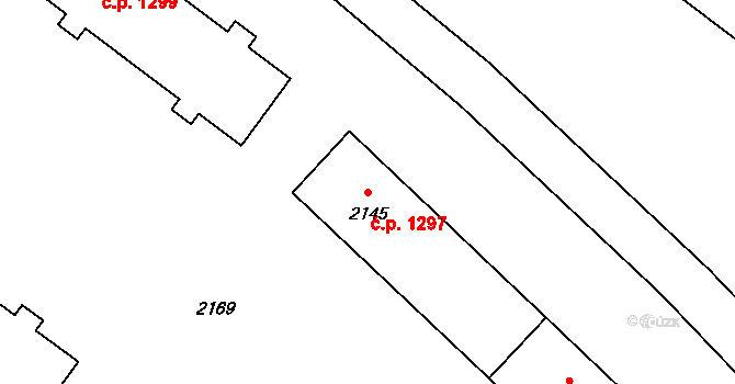 Poruba 1297, Ostrava na parcele st. 2145 v KÚ Poruba-sever, Katastrální mapa