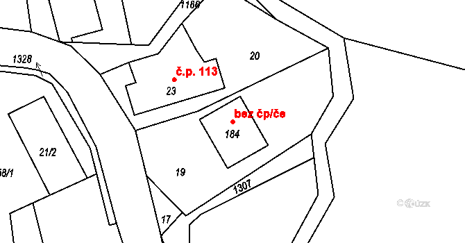 Bulovka 38449366 na parcele st. 184 v KÚ Arnoltice u Bulovky, Katastrální mapa