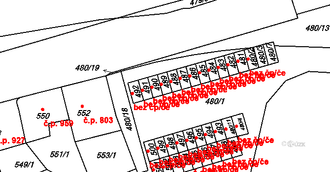 Brno 39508366 na parcele st. 489 v KÚ Maloměřice, Katastrální mapa