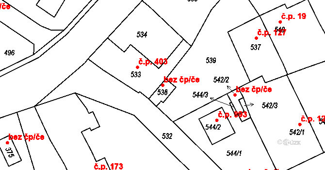 Libušín 44391366 na parcele st. 538 v KÚ Libušín, Katastrální mapa