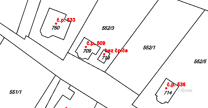 Dolní Podluží 45137366 na parcele st. 719 v KÚ Dolní Podluží, Katastrální mapa