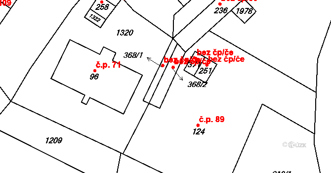 Trutnov 48447366 na parcele st. 368/2 v KÚ Libeč, Katastrální mapa