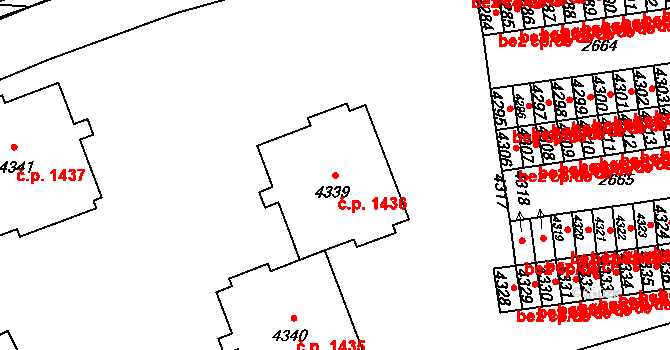Beroun-Město 1436, Beroun na parcele st. 4339 v KÚ Beroun, Katastrální mapa