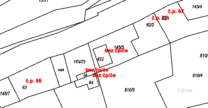 Bohutín 101179367 na parcele st. 422 v KÚ Vysoká Pec u Bohutína, Katastrální mapa