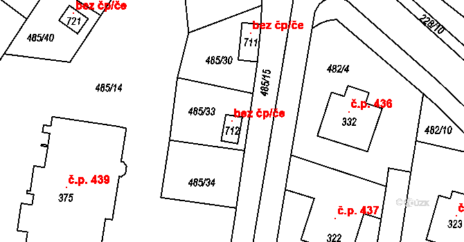 Herálec 147050367 na parcele st. 712 v KÚ Český Herálec, Katastrální mapa