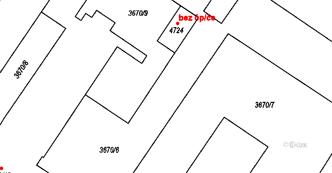 Česká Třebová 40204367 na parcele st. 3670/6 v KÚ Česká Třebová, Katastrální mapa