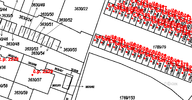 Tachov 44069367 na parcele st. 1960 v KÚ Tachov, Katastrální mapa