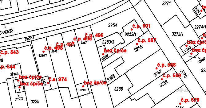 Jirkov 45024367 na parcele st. 3253/2 v KÚ Jirkov, Katastrální mapa