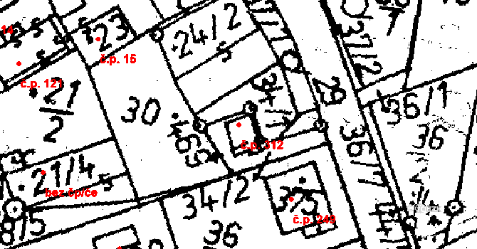 Lukavec 312 na parcele st. 469 v KÚ Lukavec u Pacova, Katastrální mapa