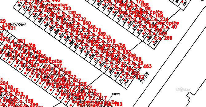 Veselí nad Moravou 38929368 na parcele st. 2117 v KÚ Veselí-Předměstí, Katastrální mapa