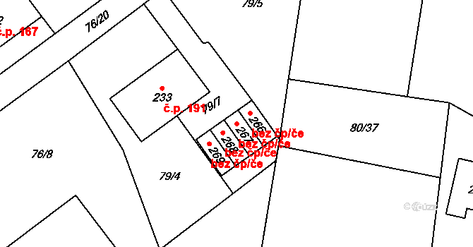 Šošůvka 39826368 na parcele st. 267 v KÚ Šošůvka, Katastrální mapa