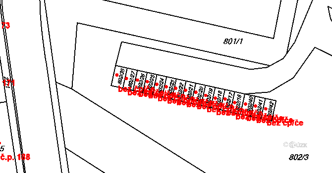 Protivín 39988368 na parcele st. 802/23 v KÚ Protivín, Katastrální mapa