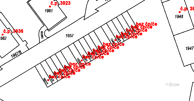 Chomutov 42168368 na parcele st. 1950/4 v KÚ Chomutov I, Katastrální mapa