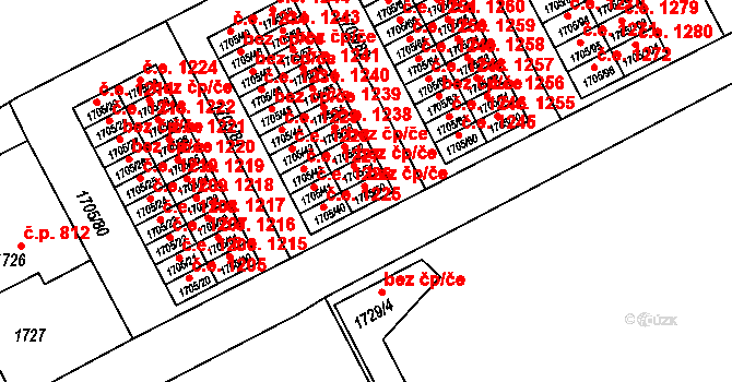 Kopřivnice 43100368 na parcele st. 1705/50 v KÚ Kopřivnice, Katastrální mapa