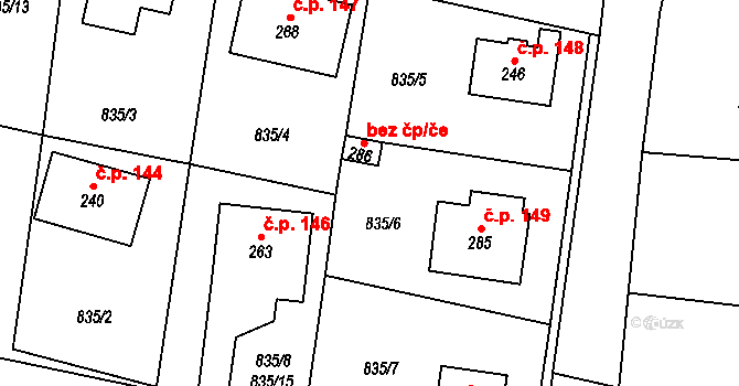 Lukavice 43719368 na parcele st. 286 v KÚ Lukavice, Katastrální mapa
