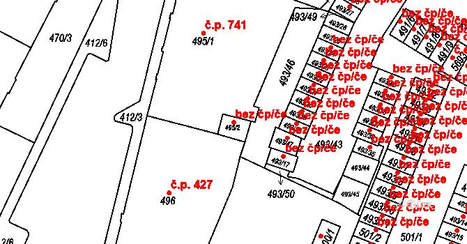 Chomutov 45044368 na parcele st. 495/2 v KÚ Chomutov I, Katastrální mapa