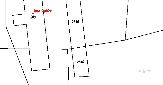 Václavice 45461368 na parcele st. 2645 v KÚ Václavice u Benešova, Katastrální mapa