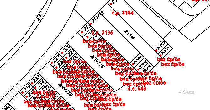 Brno 45536368 na parcele st. 217 v KÚ Žabovřesky, Katastrální mapa