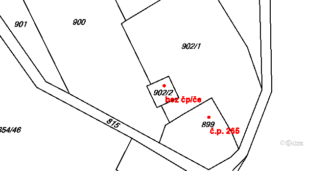 Jablunkov 50222368 na parcele st. 902/2 v KÚ Jablunkov, Katastrální mapa