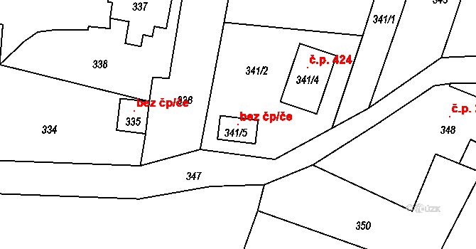 Vrbno pod Pradědem 103621369 na parcele st. 341/5 v KÚ Mnichov pod Pradědem, Katastrální mapa