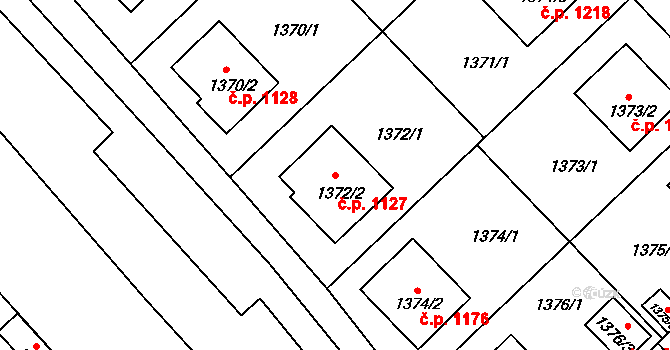 Rýmařov 1127 na parcele st. 1372/2 v KÚ Rýmařov, Katastrální mapa