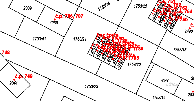Havlíčkův Brod 38683369 na parcele st. 4788 v KÚ Havlíčkův Brod, Katastrální mapa