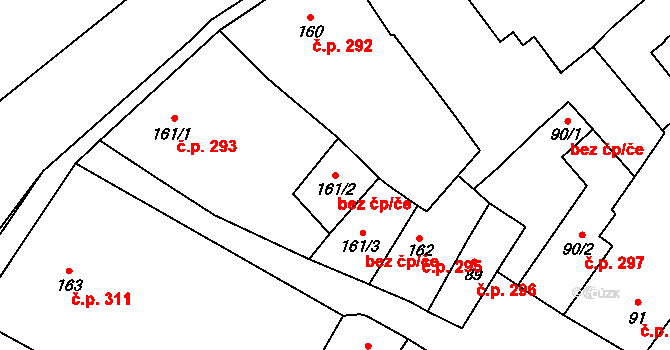 Přeštice 40904369 na parcele st. 161/2 v KÚ Přeštice, Katastrální mapa
