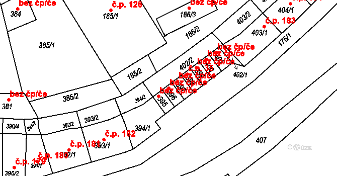 Moravský Krumlov 42628369 na parcele st. 396 v KÚ Moravský Krumlov, Katastrální mapa