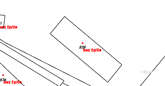 Kamenný Přívoz 50288369 na parcele st. 838 v KÚ Kamenný Přívoz, Katastrální mapa