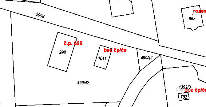 Petrovice 121547370 na parcele st. 1011 v KÚ Petrovice u Chabařovic, Katastrální mapa