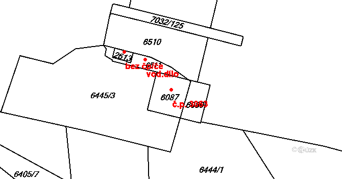 Žatec 3063 na parcele st. 6087 v KÚ Žatec, Katastrální mapa