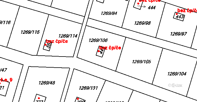 Strakonice 41913370 na parcele st. 445 v KÚ Dražejov u Strakonic, Katastrální mapa
