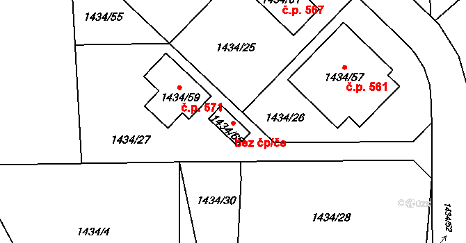 Slavkov 78856370 na parcele st. 1434/65 v KÚ Slavkov u Opavy, Katastrální mapa