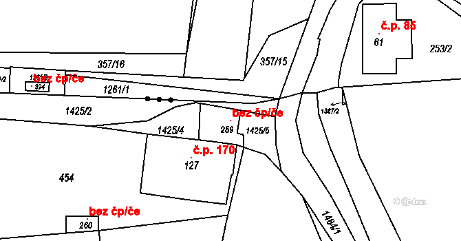 Libchavy 105419371 na parcele st. 259 v KÚ Horní Libchavy, Katastrální mapa