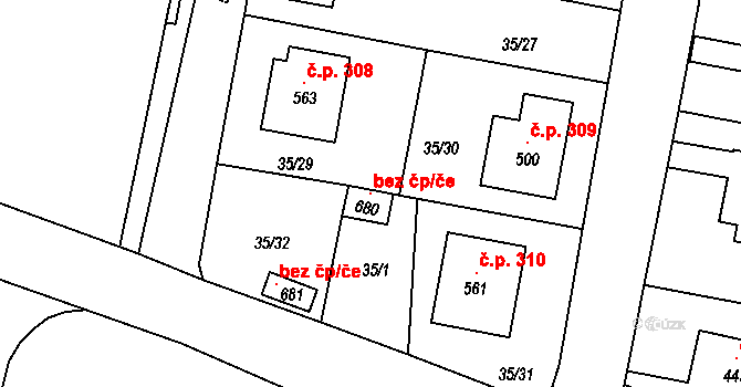 Čimelice 138827371 na parcele st. 680 v KÚ Čimelice, Katastrální mapa