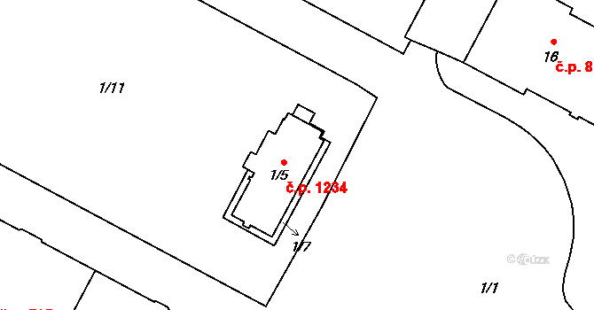 Šumbark 1234, Havířov na parcele st. 1/5 v KÚ Šumbark, Katastrální mapa