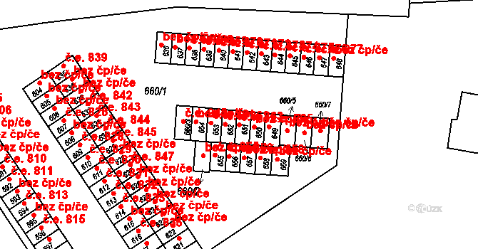 Kopřivnice 863 na parcele st. 651 v KÚ Kopřivnice, Katastrální mapa