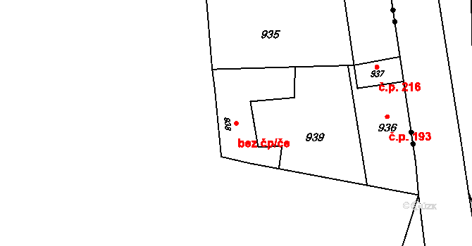 Bohumín 38265371 na parcele st. 938 v KÚ Starý Bohumín, Katastrální mapa