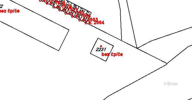 Hodonín 38870371 na parcele st. 2231 v KÚ Hodonín, Katastrální mapa
