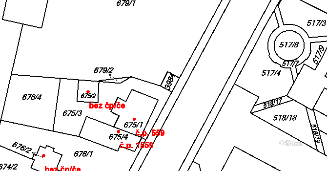Žamberk 39457371 na parcele st. 3984 v KÚ Žamberk, Katastrální mapa