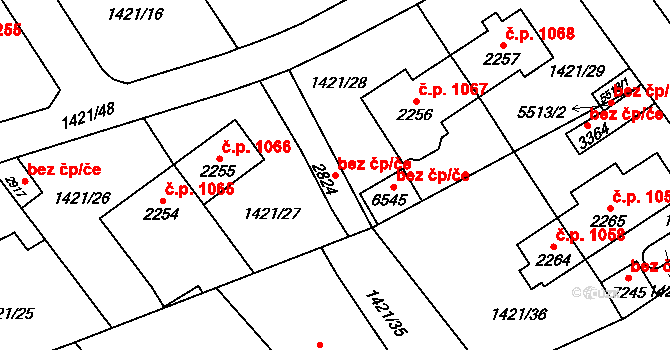 Beroun 40567371 na parcele st. 2824 v KÚ Beroun, Katastrální mapa